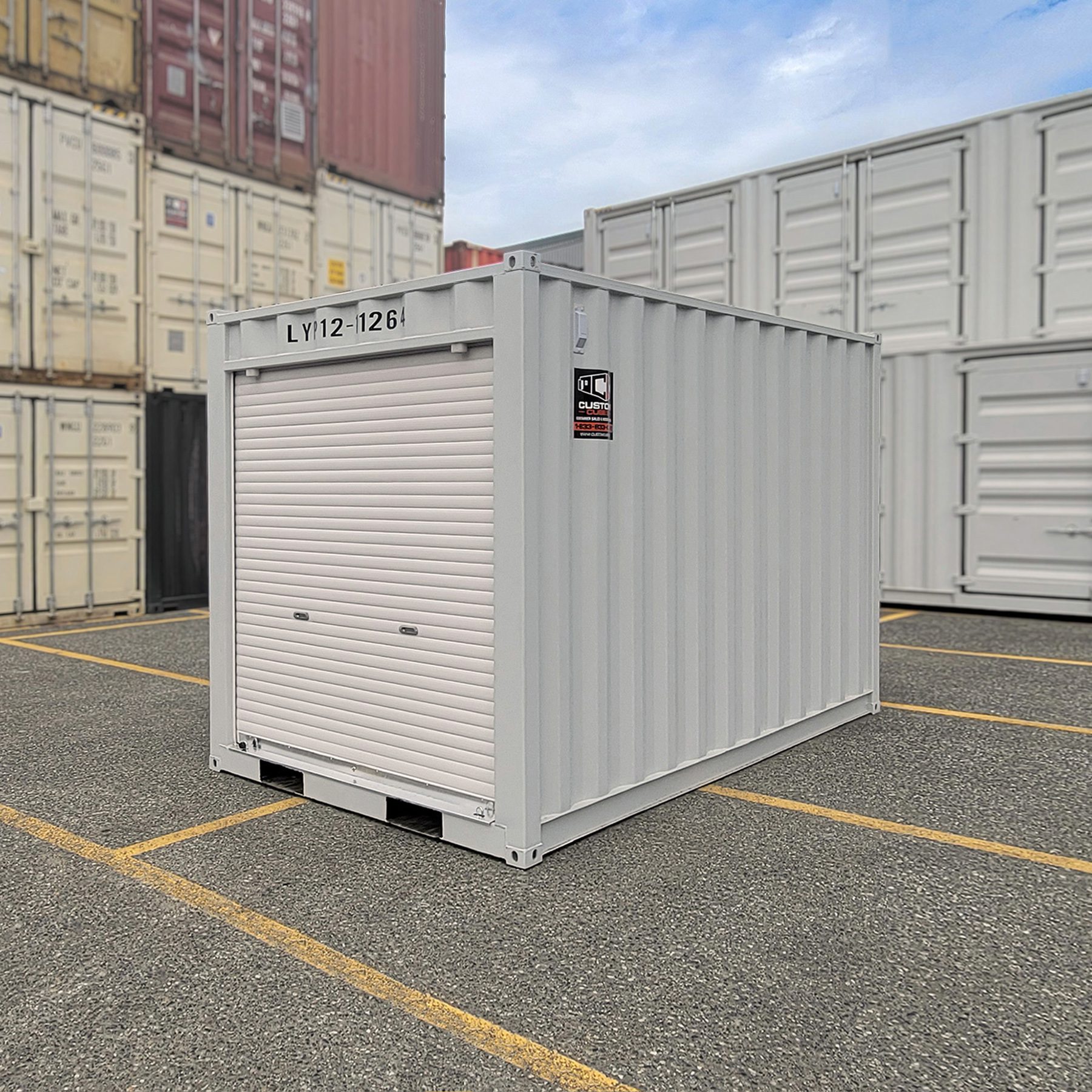 12’ “MINI CUBE” New Container w/ Roll up - Custom Cubes