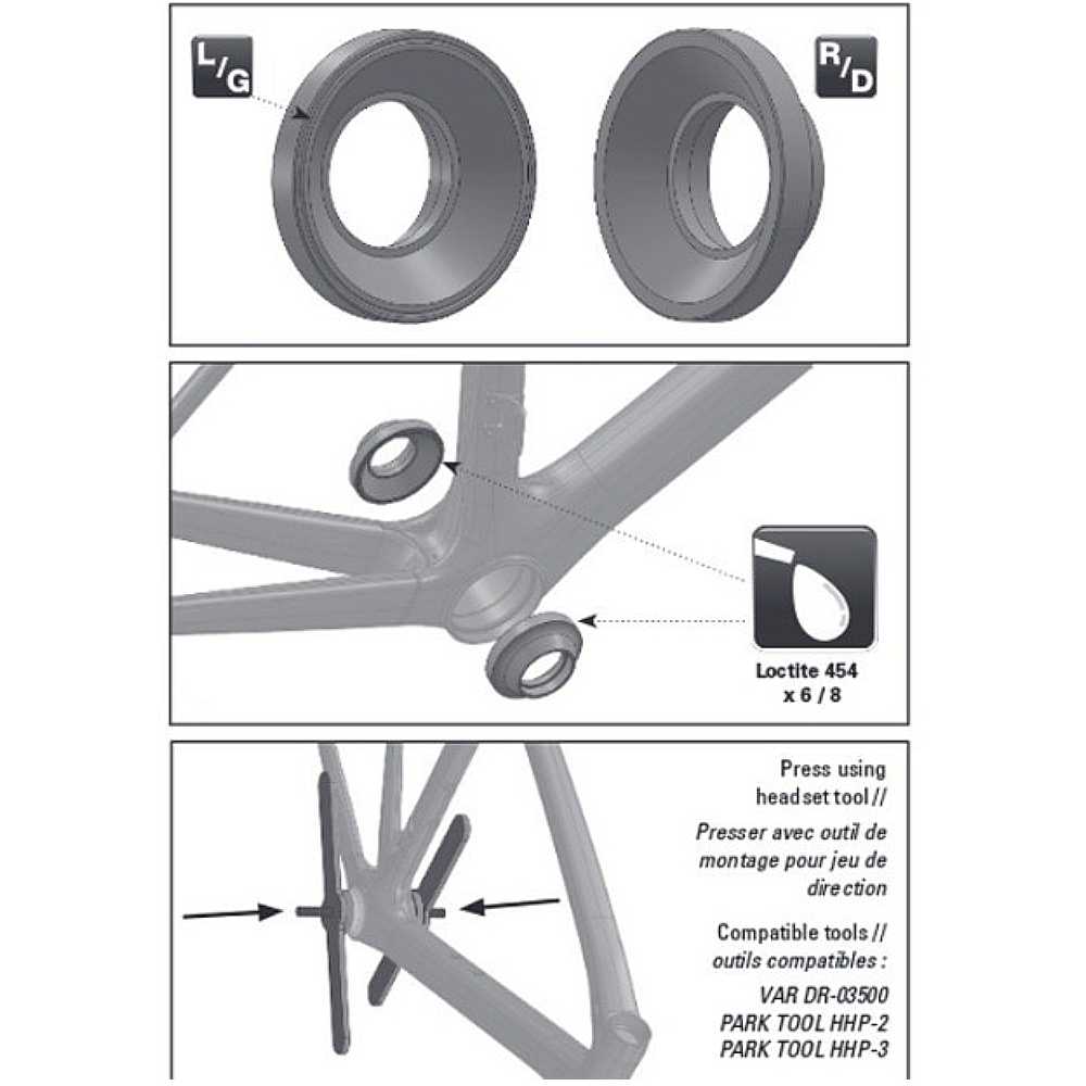 LOOK(ルック)Press Fit PF30用Bottom Bracket Adaptor(ボトムブラケットアダプター)(596/695/795)