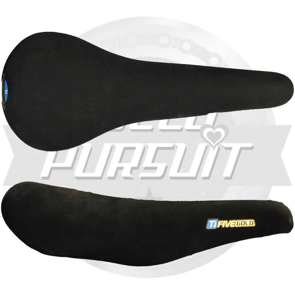 KASHIMAX(カシマックス)FIVE GOLD(ファイブゴールド)サドル(加島サドル/FGTi-5P/チタンレール/ブラックスエード/NJS認定)