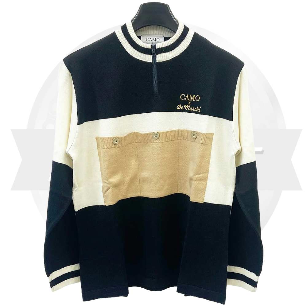 De Marchi(デマルキ)CAMO WOOL Jersey(カモウールジャージ)(ブラック/ベージュ)