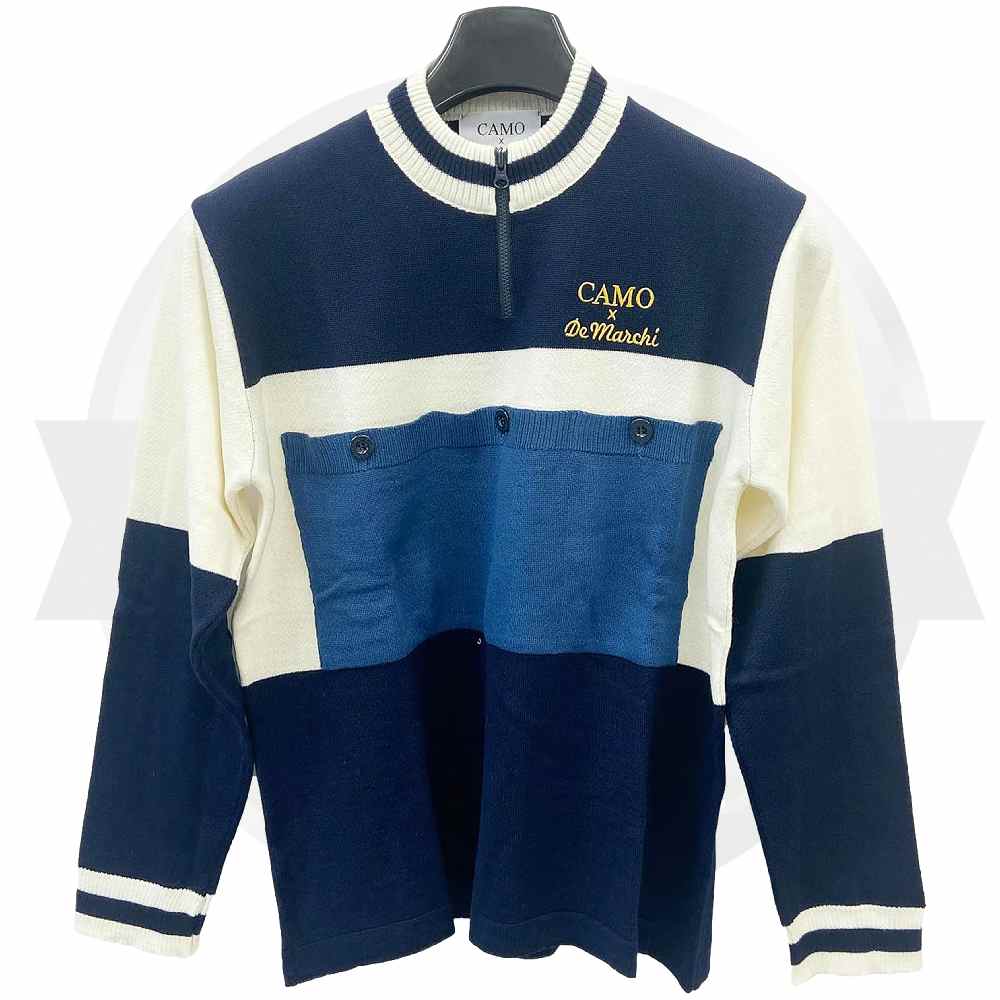 De Marchi(デマルキ)CAMO WOOL Jersey(カモウールジャージ)(ネイビー/ティール)