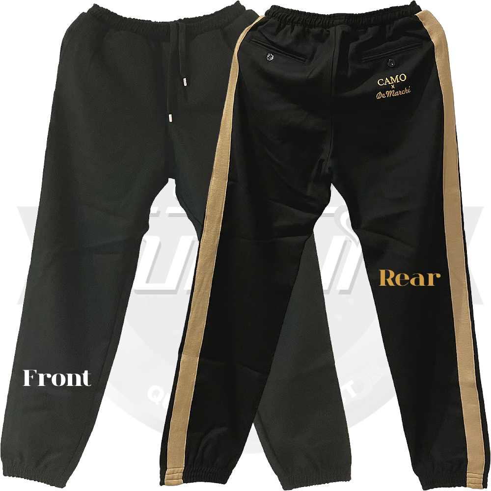 De Marchi(デマルキ)CAMO WOOL Trousers Pants(カモウールトラウザーパンツ)(ブラック/ベージュ)