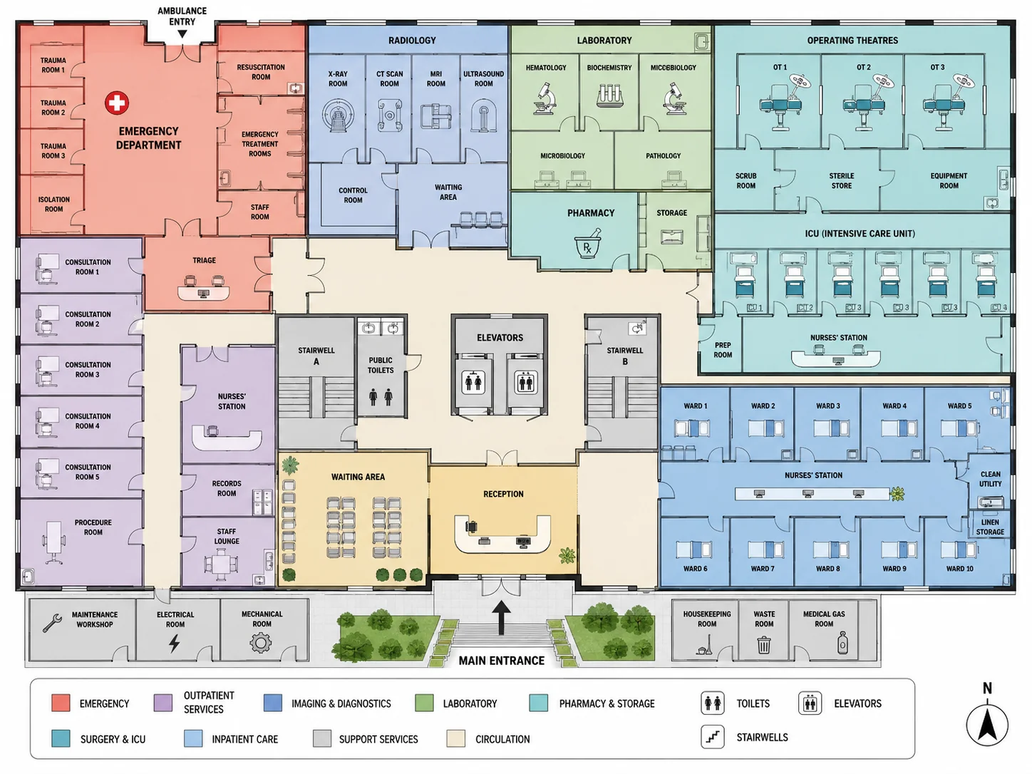 Hospital floorplan