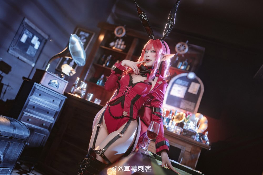 COSPLAY fgo 妖精骑士崔斯坦 兔女郎ver.@草莓刺客