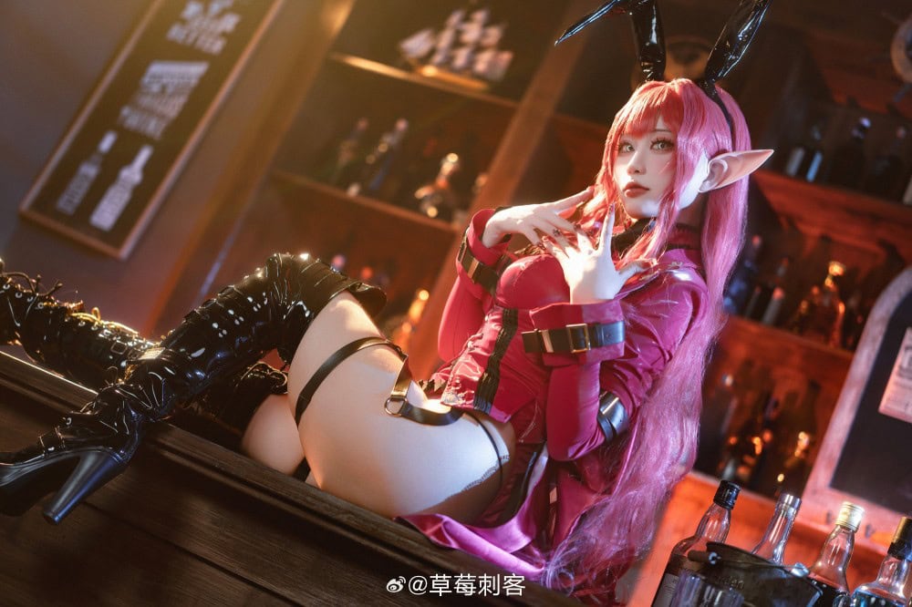 COSPLAY fgo 妖精骑士崔斯坦 兔女郎ver.@草莓刺客