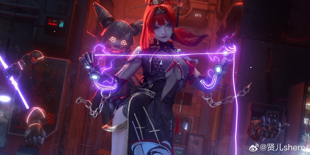 COSPLAY 吟霖，我的身份……嘘，可不能随便暴露哦  鸣潮 吟霖@贤儿sherry