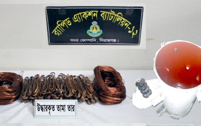 উল্লাপাড়ায় বৈদ্যুতিক ট্রান্সফরমারের তাঁরসহ চোরচক্রের ২ সদস্য গ্রেফতার