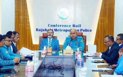 ট্রাফিক ব্যবস্থাপনার উন্নয়নে আর এম পি পুলিশ কমিশনার এর মতবিনিময়
