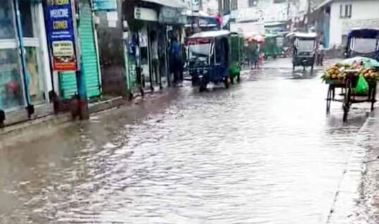 সামান্য বৃষ্টিতেই ডুবছে রোহিতপুর বডিং থেকে তালিপুর সড়ক: চরম ভোগান্তিতে এলাকাবাসী