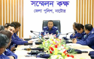 নাটোর জেলা পুলিশের মাসিক অপরাধ সভা অনুষ্ঠিত