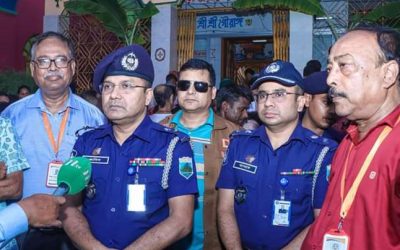 গোদাগাড়ীর প্রেমতলী ঐতিহ্যবাহী খেতুরীধাম তিরোভাব তিথি পরিদর্শন করেছেন রাজশাহীর পুলিশ সুপার