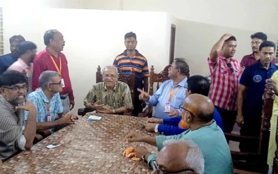 গোদাগাড়ীর প্রেমতলীর খেতুরধাম পরিদর্শনে মেজর জেনারেল (অবঃ)শরিফ উদ্দিন