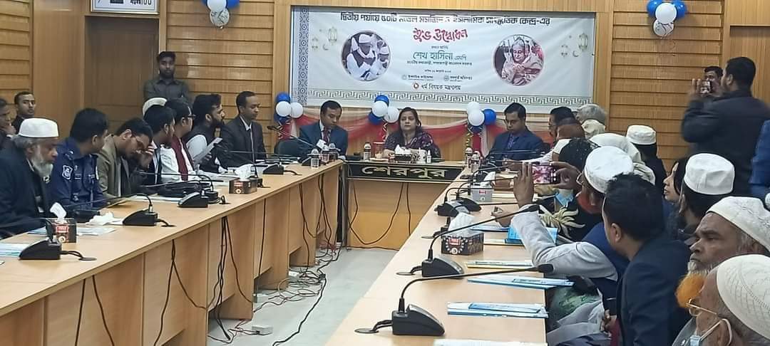 শেরপুরে ভার্চুয়ালি মডেল মসজিদ উদ্বোধন করলেন প্রধানমন্ত্রী শেখ হাসিনা এমপি
