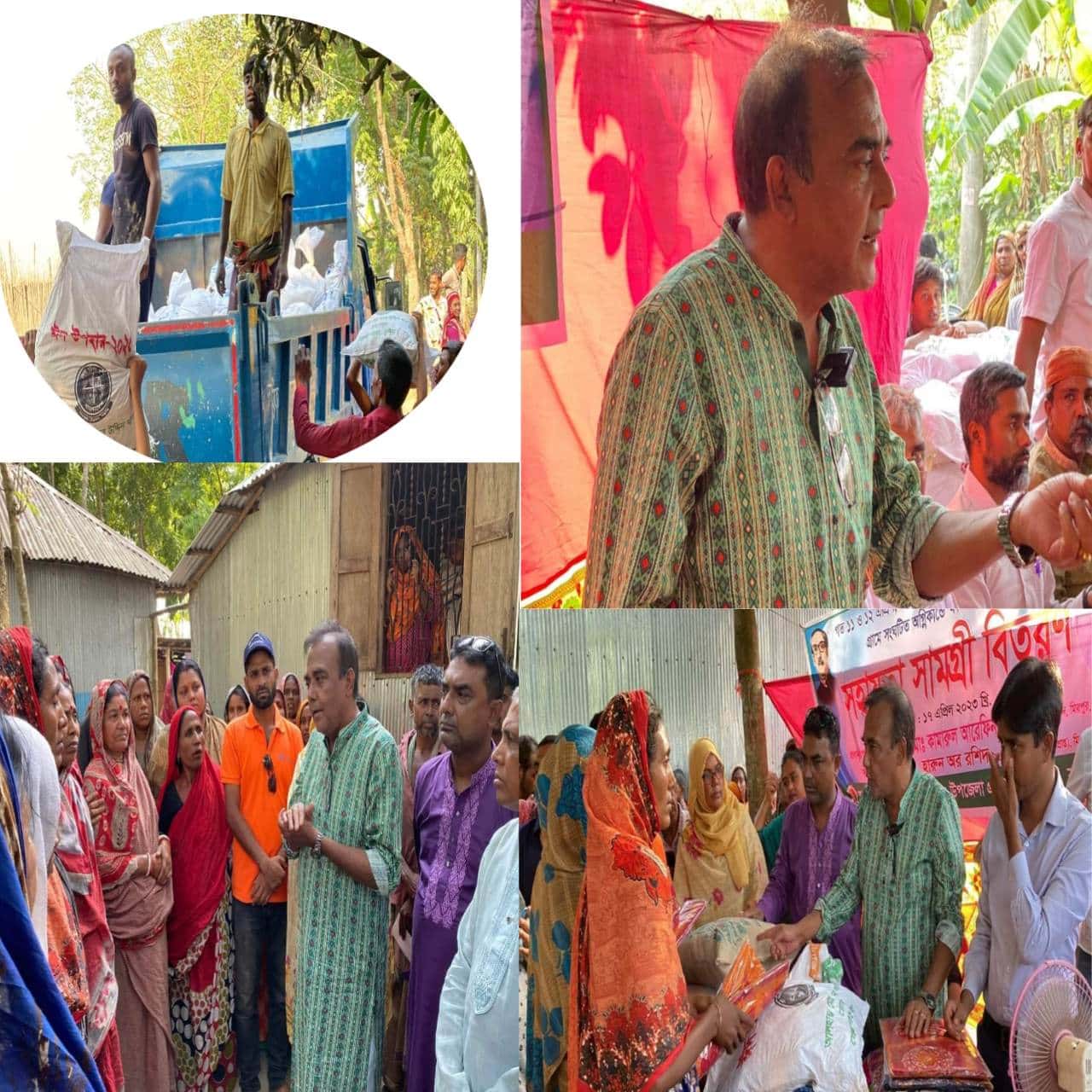 অগ্নিকান্ডে ক্ষতিগ্রস্থদের পাশে মিরপুর উপজেলা চেয়ারম্যান কামারুল আরেফিন