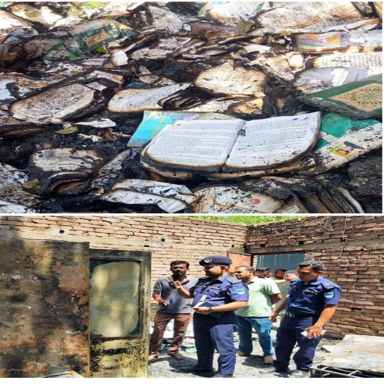 যদুবয়রার উত্তর চাঁদপুর মাধ্যমিক বিদ্যালয় আগুনে ভস্মীভূত