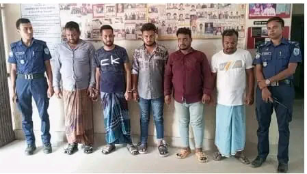 দিনাজপুরে অপহরন করে অশ্লীল ভিডিও ধারন  করে অর্থ হাতিয়ে নেয়া অপহরনকারীর ৫ সদস‍্য গ্রেফতার