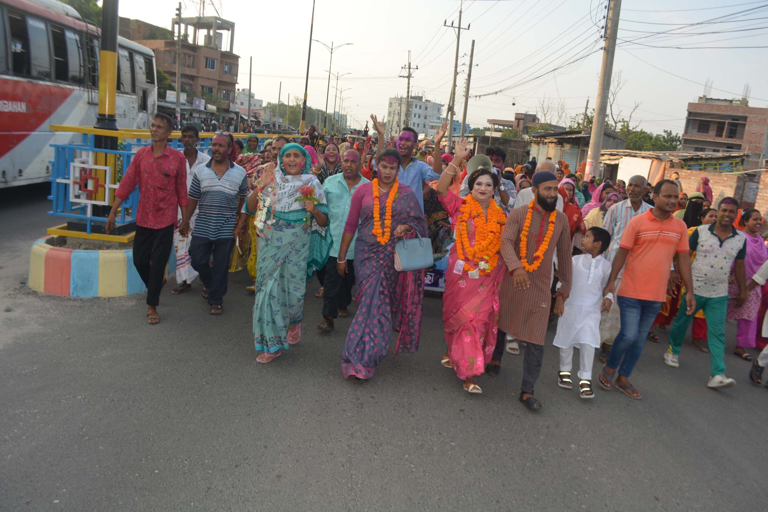 রাসিক নয়া কাউন্সিলর সাগরিকার আনন্দ র‌্যালি