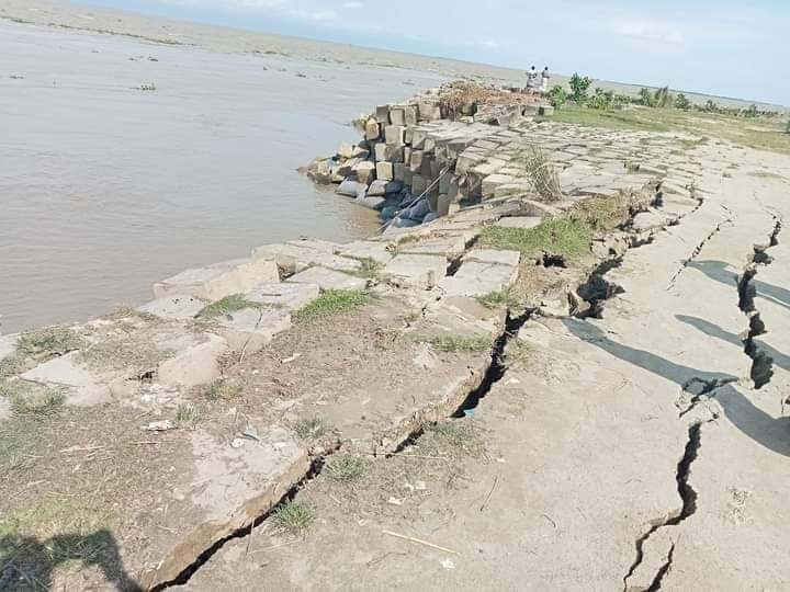ভোলার মেঘনায় ফের সিসি ব্লক ধস, আতঙ্কে স্থানীয় এলাকাবাসী
