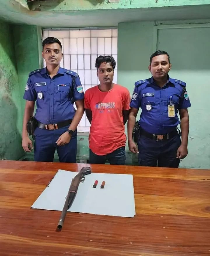 শ্রীপুরে এক নলা কাটা বন্দুকসহ একজন গ্রেপ্তার