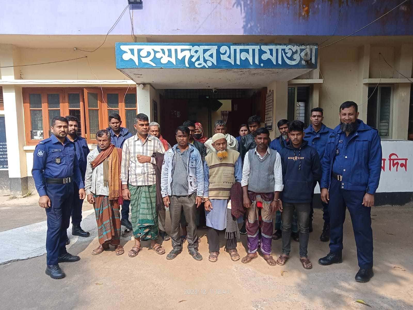 মাগুরায় মোহাম্মদপুর ও শালিকা হত্যা মামলার প্রধান আসামি সহ ২৪ জন গ্রেফতার