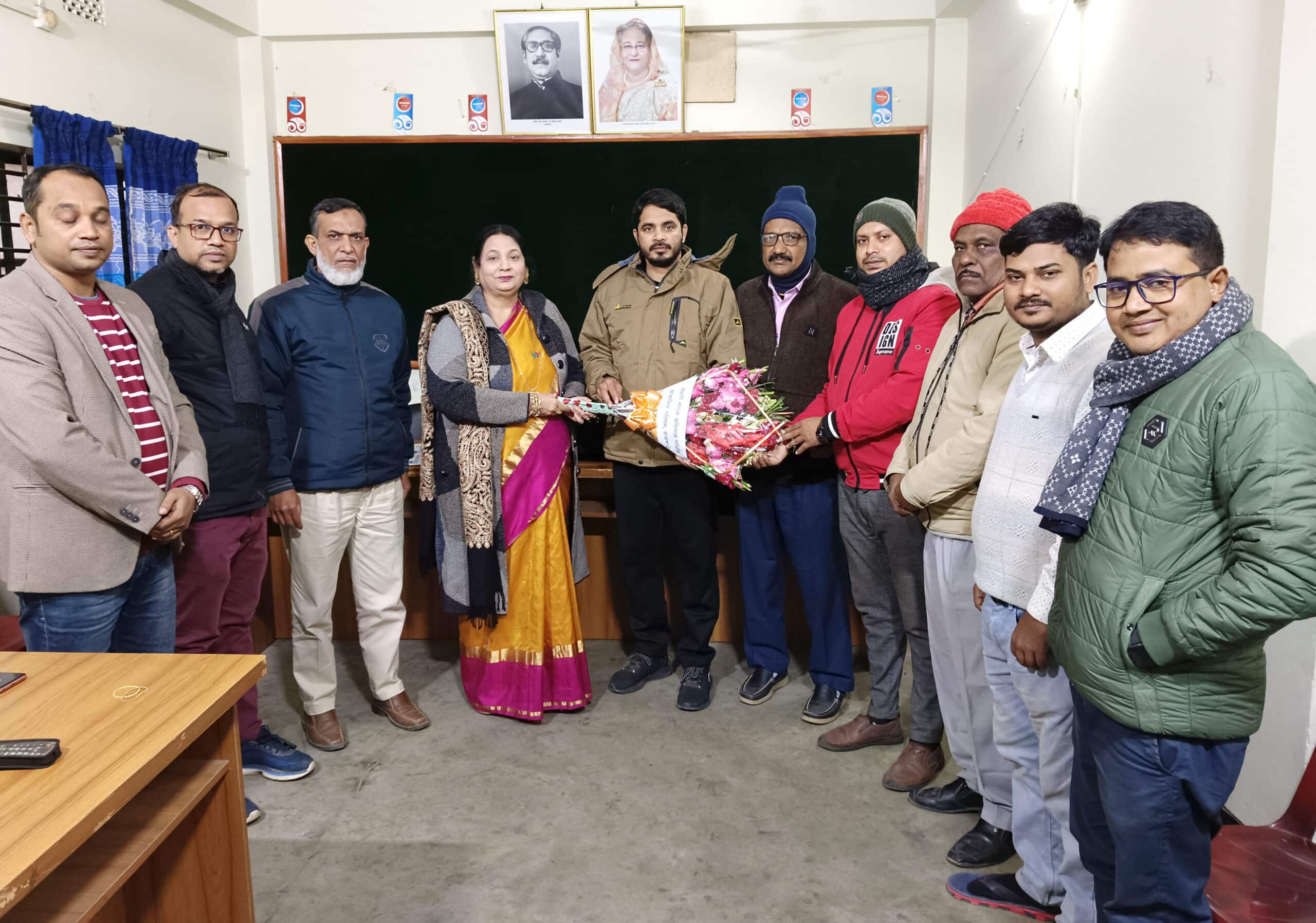 আরইউজের নতুন কমিটিকে অগ্রণী ব্যাংক অফিসার সমিতির সংবর্ধনা