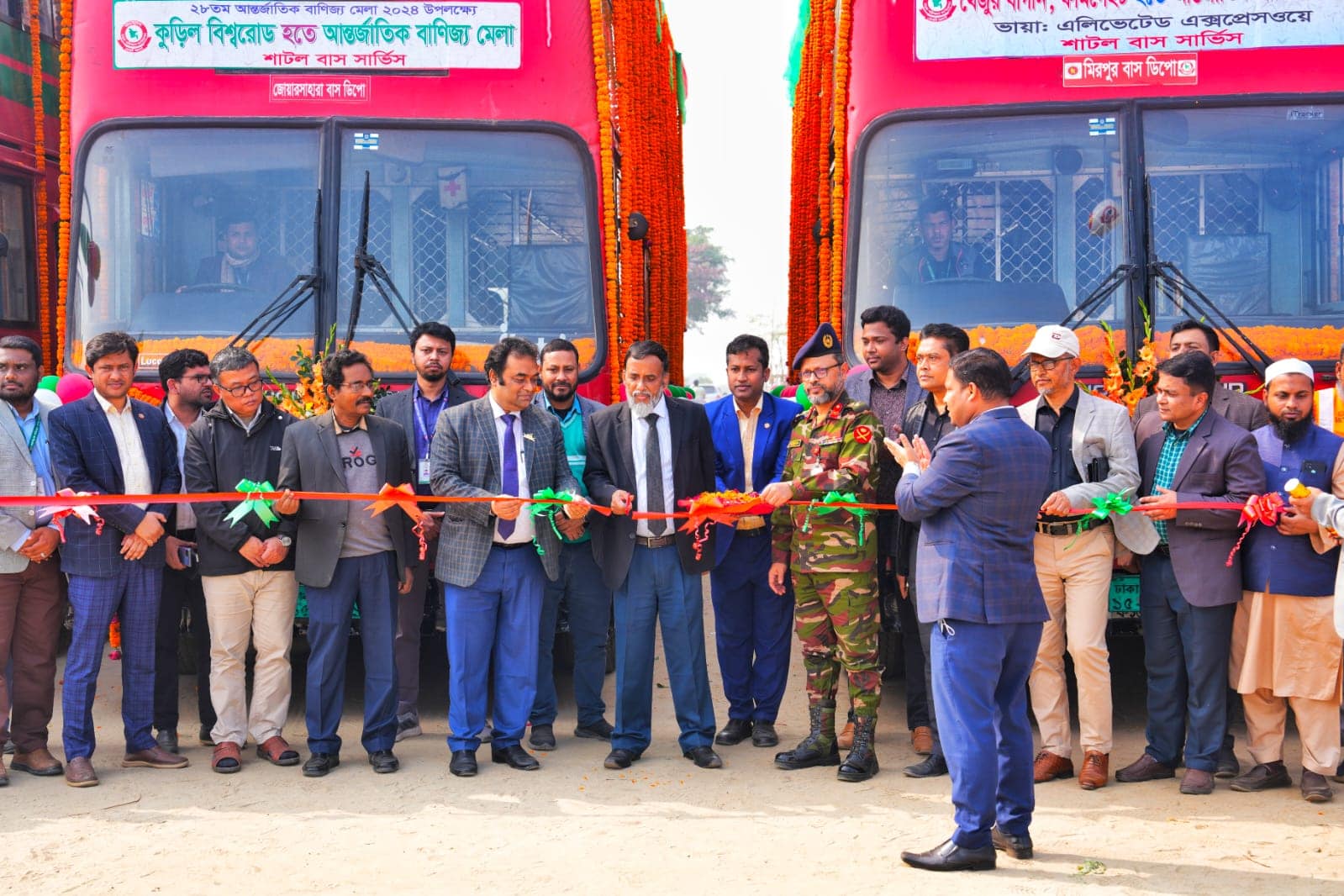 ২৮তম ঢাকা আন্তর্জাতিক বাণিজ্য মেলায় বিআরটিসি বাস সার্ভিসের শুভ উদ্বোধন