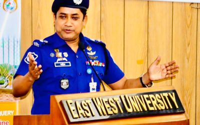 ইস্ট ওয়েস্ট ইউনিভার্সিটি শিক্ষক ও ছাত্র-ছাত্রীদের সাথে টুরিস্ট পুলিশ ঢাকা রিজিয়নের মতবিনিময় সভা