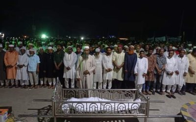তিতাস গ্যাসের সিবিএ সভাপতি কাজিম উদ্দিনের নামাজে জানাজায় মানুষের ঢল