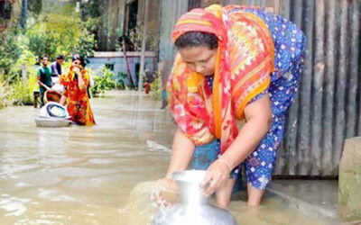 সিলেট নগরীর বন্যা কবলিত এলাকায় বিশুদ্ধ খাবার পানি সংকট