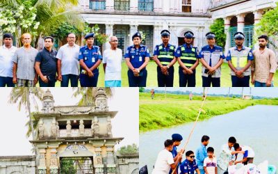 কিশোরগঞ্জের হোসেনপুরে গাংগাটিয়া জমিদার বাড়ি পরিদর্শনে ময়মনসিংহ রিজিয়ন টুরিস্ট পুলিশ সুপার