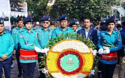 শহিদ বুদ্ধিজীবী দিবস ২০২৪ উপলক্ষ্যে আরএমপি পুলিশ কমিশনারের পুস্পস্তাবক অর্পন