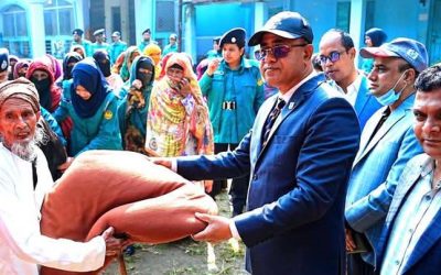আরএমপি পুলিশ কমিশনার এর শীতবস্ত্র বিতরণ