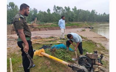 ঝিনাইগাতীতে অবৈধ বালু পরিবহনের দায়ে দুইজনকে কারাদণ্ড ও ৯টি ড্রেজার মেশিন ধ্বংস