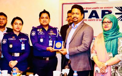 পর্যটন শিল্পের প্রসারে ঢাকা রিজিয়ন টুরিস্ট পুলিশ সুপার ও ATAB সদস্যদের মত বিনিময়
