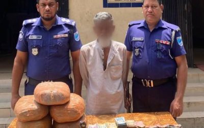 নরসিংদীতে ১০ কেজি গাঁজা ও সহস্রাধিক ইয়াবাসহ দুই মাদক কারবারি আটক