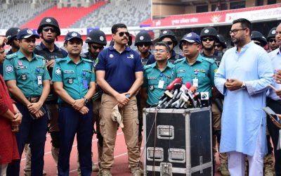 *বাংলাদেশ-সিঙ্গাপুর ফুটবল ম্যাচ উপলক্ষে ডিএমপির বিশেষ নিরাপত্তা মহড়া অনুষ্ঠিত*