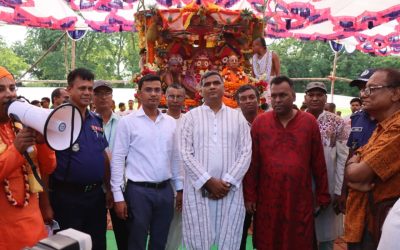 নাটোর পুলিশ সুপার এর হিন্দু সম্প্রদায়ের রথযাত্রা উদ্বোধন 