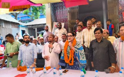 এমপি মহোদয়ের বরাদ্দ বাজেটে শুভাঢ্যায় উন্নয়ন কাজ পরিদর্শনে অ্যাডভোকেট নিপুণ রায় চৌধুরী