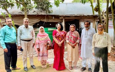 মাদারীপুরে এ,বি,এস ডেইরি ফার্ম পরিদর্শনে উপপরিচালক ফাতেমা নার্গিস