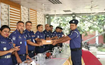 রাজশাহী জেলা পুলিশ সুপার মোহাম্মদ নাঈমুল হাছান এর সভাপতিত্বে মাস্টার প্যারেড,মাসিক কল্যাণ ও অপরাধ পর্যালোচনা সভা অনুষ্ঠিত