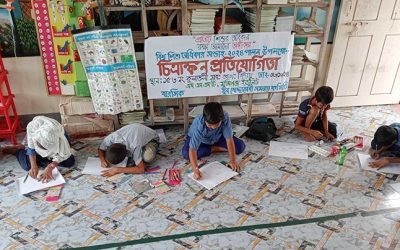 শ্যামনগরে এসএসএসটি’র আয়োজনে শিশু অধিকার সপ্তাহ উপলক্ষ্যে চিত্রাঙ্কন প্রতিযোগিতা