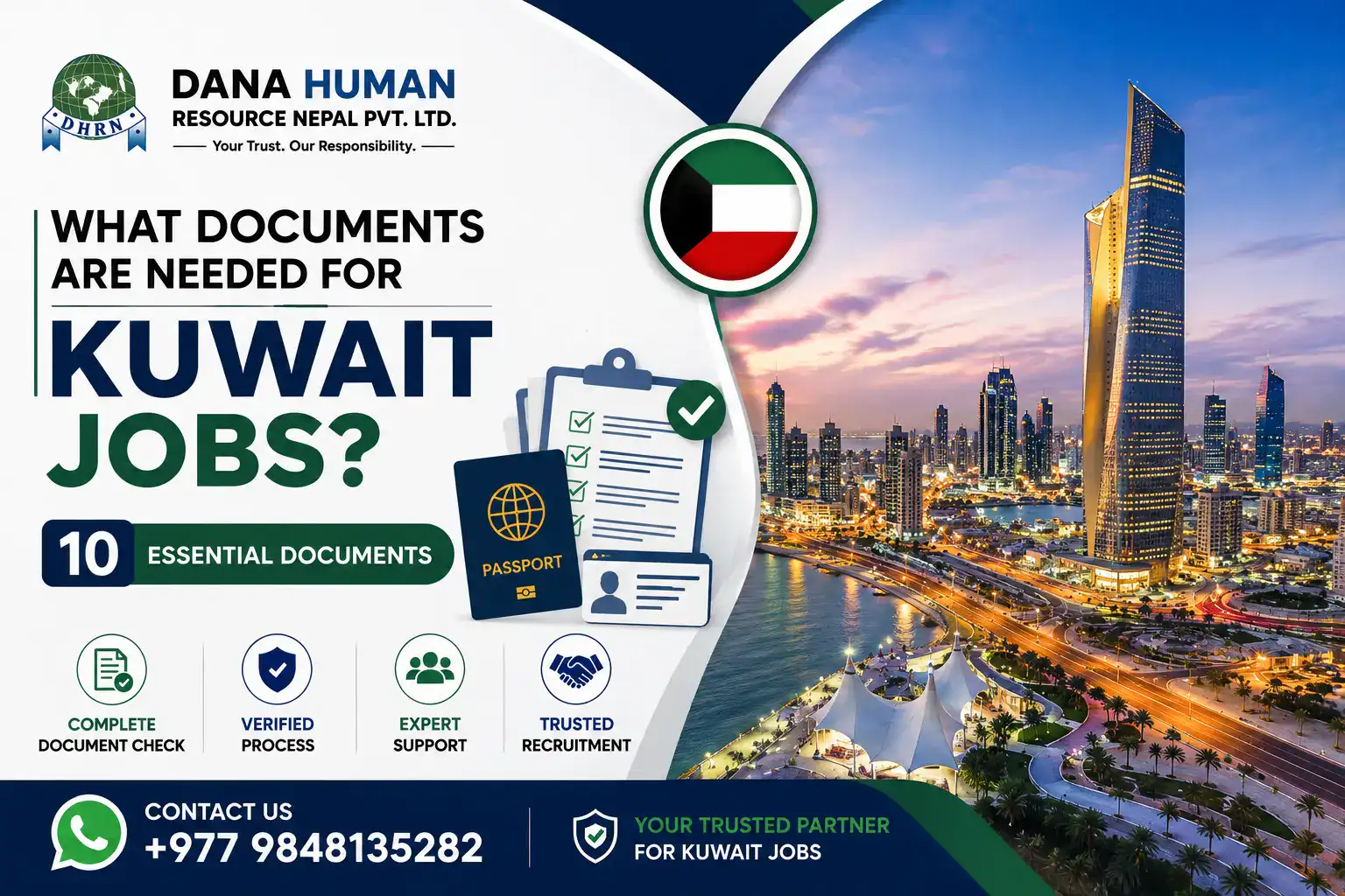 What documents are needed for Kuwait jobs