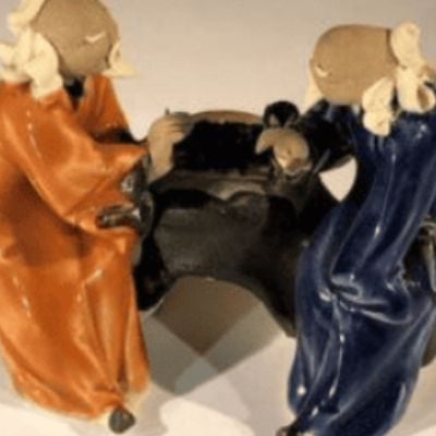 Figurine Two Men Fishing Figurine Two Men Fishing