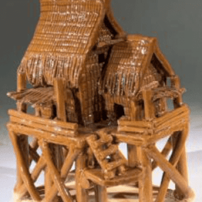 Miniature Ceramic Figurine Glazed Water Pavilion – Miniature-Ceramic-Figurine-Glazed-Water-Pavilion