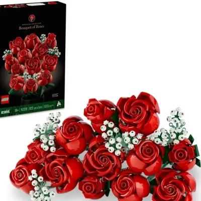 LEGO Icons Bouquet of Roses, Artificial Flowers for Home or Mother’s Day Décor, Gift for Her, Him LEGO Icons Bouquet of Roses, Artificial Flowers for Home or Mother's Day Décor, Gift for Her, Him