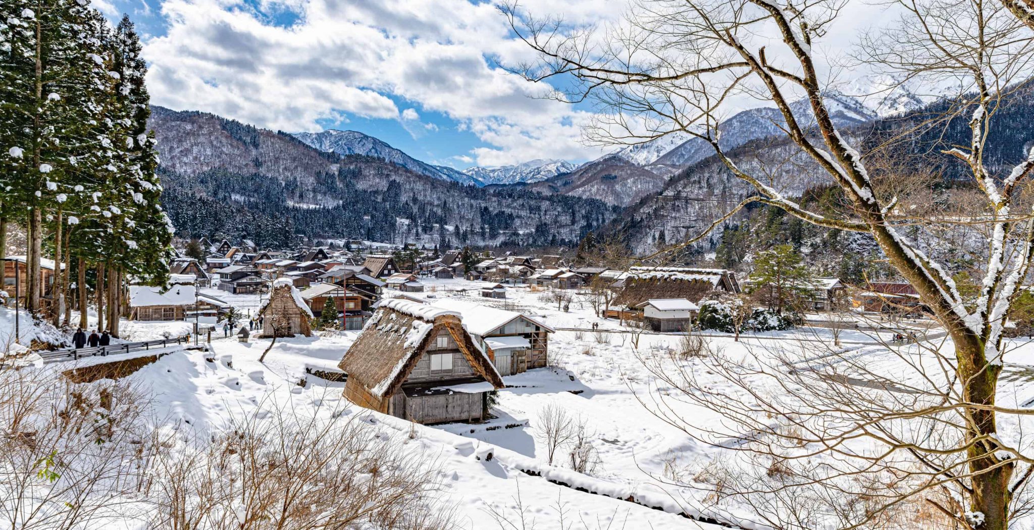 Shirakawa-go and Gokayama, Japan The beautiful historic Villages of Shirakawa-go and Gokayama, Japan during winter with Gassho-style houses
