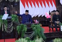 Pidato perdana Presiden RI, Prabowo Subianto. (Dok. Tim Media Prabowo)  
