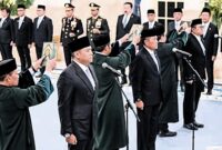 Presiden Prabowo Subianto melantik Donny Ermawan sebagai Gubernur dan Yos Sunitoyoso sebagai Wakil Gubernur Universitas Republik Indonesia (URI).
