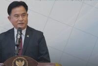 Menteri Koordinator Bidang Hukum, Hak Asasi Manusia, Imigrasi, dan Pemasyarakatan (Menko Kumham Imipas) Yusril Ihza Mahendra. 