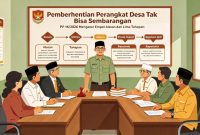 Kepala desa tidak memiliki kewenangan untuk memberhentikan perangkat desa secara sepihak tanpa alasan dan prosedur yang jelas. Poto. Ilustrasi. 